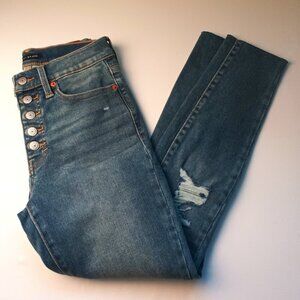 Lucky Brand Denim Jeans Size 6/28 Buttonfly Bridgette Distressed Skinny Leg